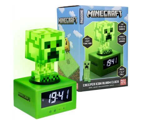 PALADONE – MINECRAFT – Creeper Lampada Iconica c/orologio-sveglia cm –  (In box cm)…x6…x12